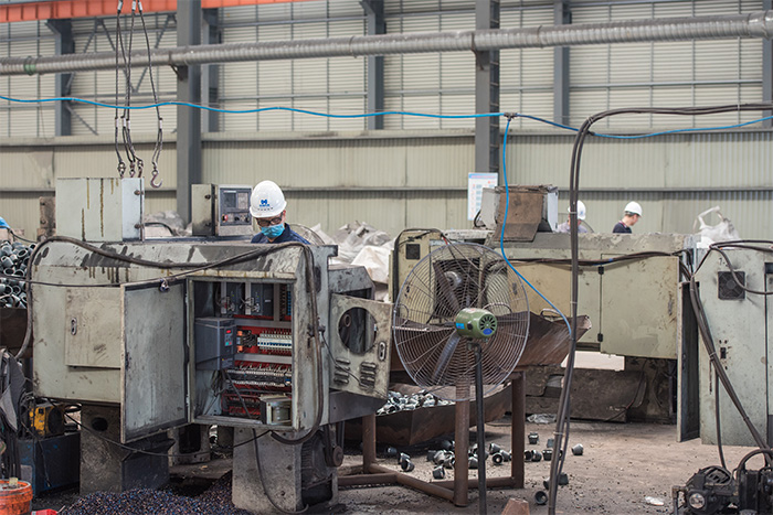 红桥网架配件-锥头加工车间